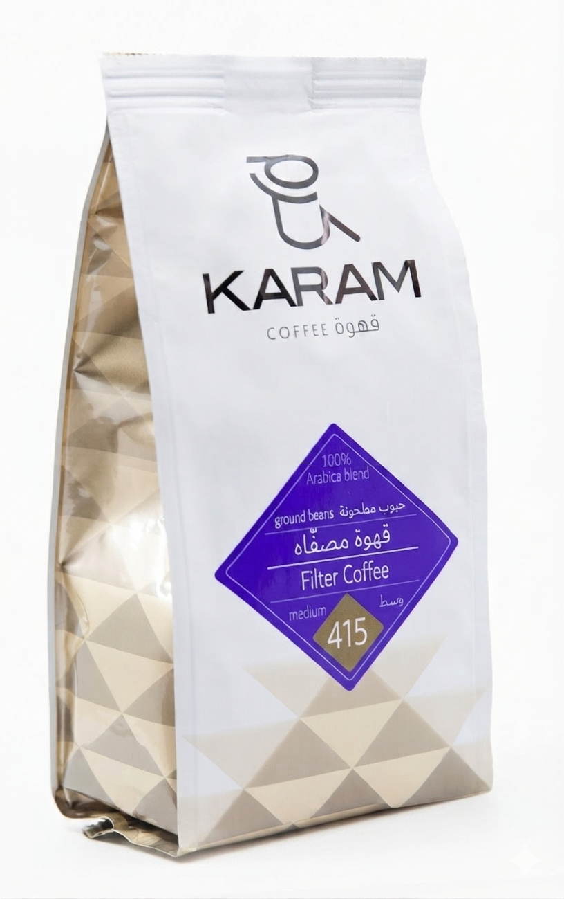 Karam Filter Coffee Medium Roast Ground Beans - 415