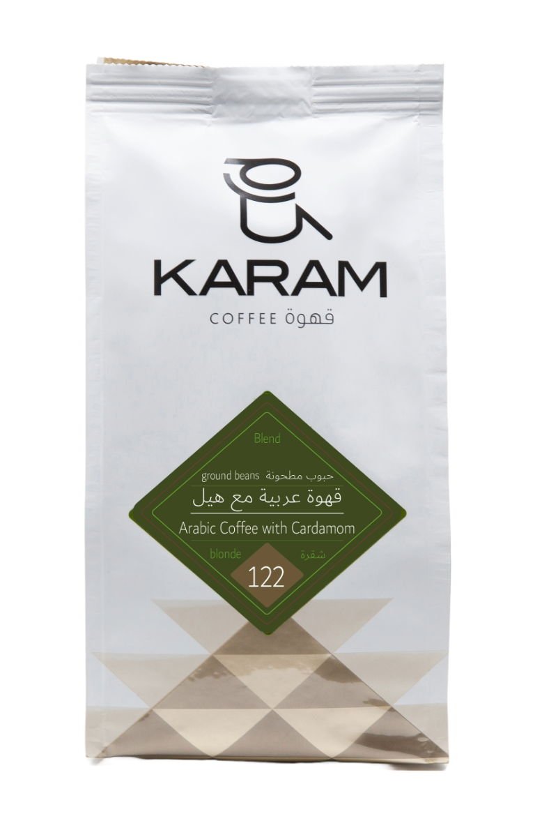 Karam Arabic Coffee with Cardamom Blonde Roast Ground Beans - 122