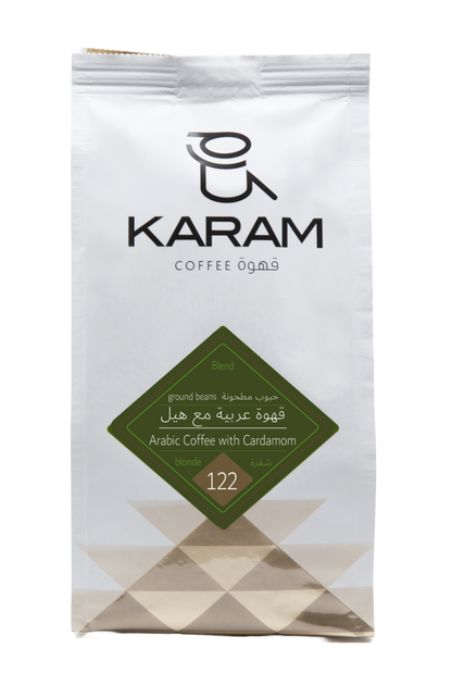 Karam Arabic Coffee with Cardamom Blonde Roast Ground Beans - 122