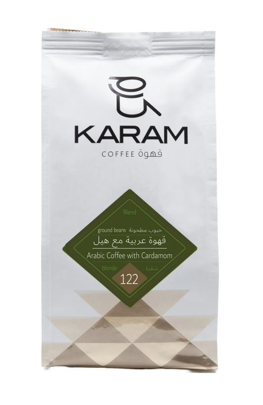 Karam Arabic Coffee with Cardamom Blonde Roast Ground Beans - 122