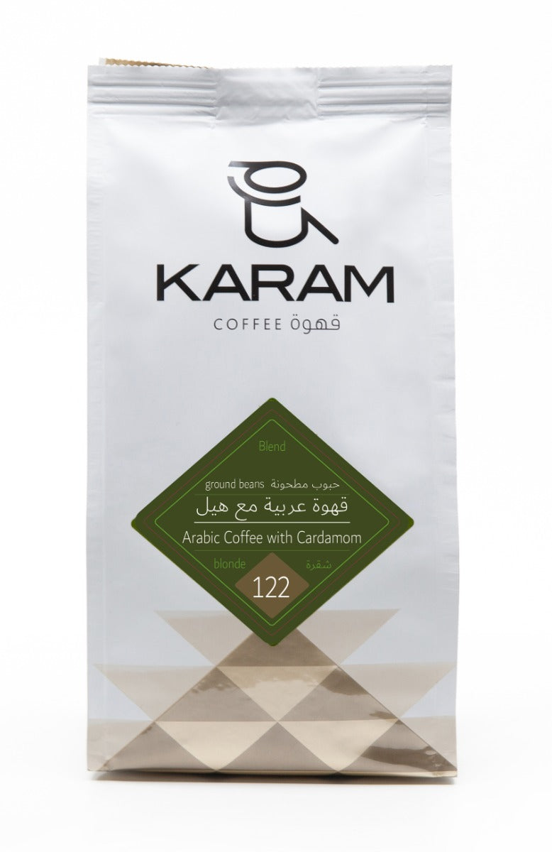 Karam Arabic Coffee with Cardamom Blonde Roast Ground Beans - 122