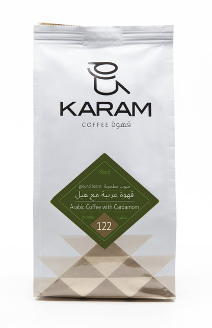Karam Arabic Coffee with Cardamom Blonde Roast Ground Beans - 122