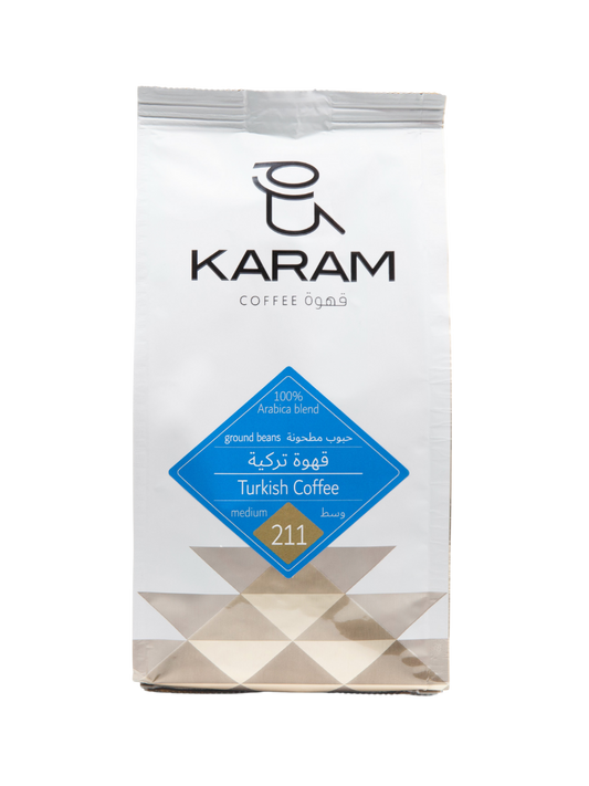 Karam Turkish Coffee Medium Roast Ground Beans- 211