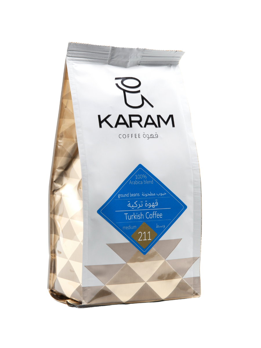 Karam Turkish Coffee Medium Roast Ground Beans- 211